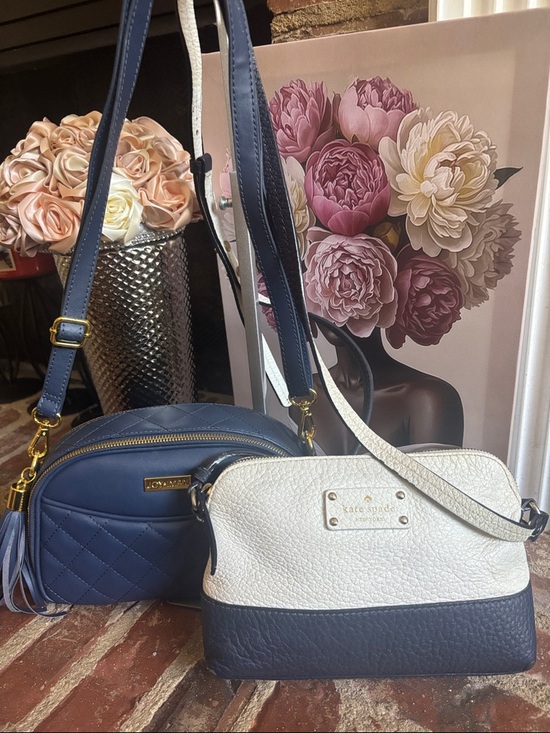 kate spade Handbags - kate spade Navy and White Two-Tone Crossbody and Joy & Iman bag bundle